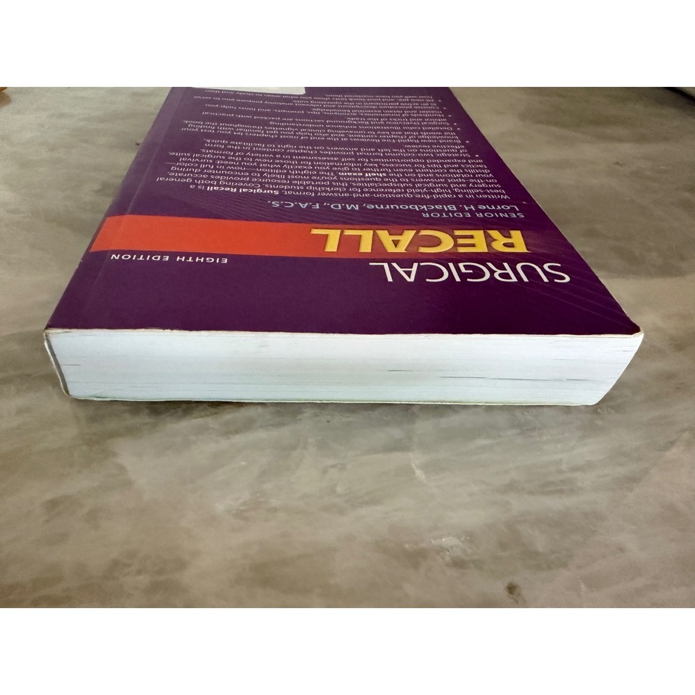 Wolters Kluwer Surgical Recall 8th Edition Lorne Blackbourne Paper Back - Picture 4 of 12